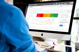 Pay-per-click analytics on a computer screen